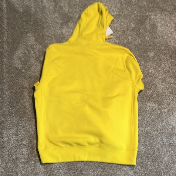 Nike Vibrant Yellow Pullover Hoodie Sweatshirt NWT Men’s L unisex - Picture 4 of 7